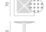 Стол ClipX, 70х70, Н75 см, 4008400000