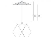 Зонт Para, D=250 см, PARA850IKTR-R250SE