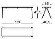 Скамья Officina Bench, 120 см, SD2134