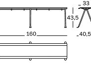 Скамья Officina Bench, 160 см